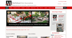 Desktop Screenshot of marbleheadarts.org